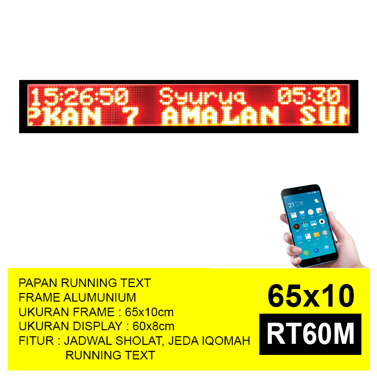 Jam Masjid Digital Running Text RT 60M