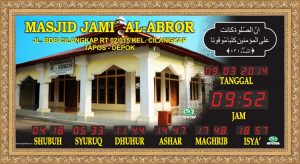Jual jam jadwal sholat digital masjid murah di bekasi utara