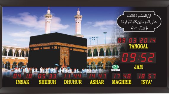 Jual jam jadwal sholat digital masjid murah di tambun barat