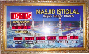 Jual jam jadwal sholat digital masjid murah di tambun utara