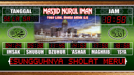 jual jam digital masjid murah di bekasi selatan