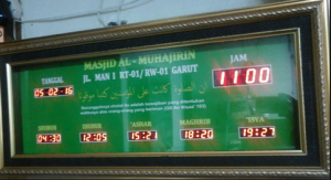 jual jam jadwal sholat digital masjid murah di cikarang selatan