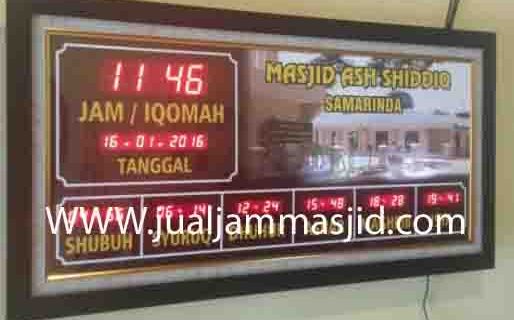jual jam jadwal sholat digital masjid murah di rawamangun