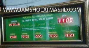 jual jam jadwal sholat digital masjid running text di kramat jati jakarta