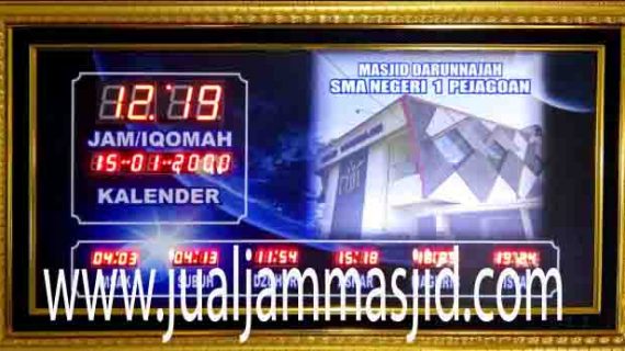 jual jam jadwal sholat digital masjid running text di monas Jakarta