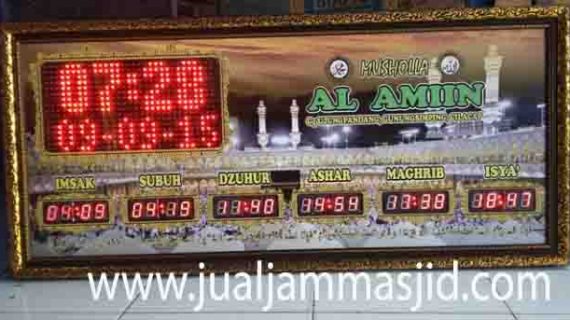 jual jam jadwal sholat digital masjid running text asli tauqoly di Jakarta
