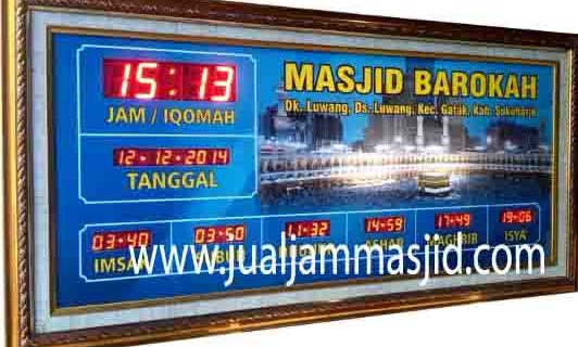 jual jam jadwal sholat digital masjid running text di kelapa gading