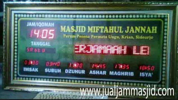 jual jam jadwal sholat digital masjid running text di singaraja