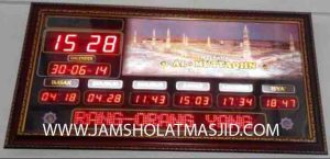 penjual jam jadwal sholat digital masjid running text di bekasi selatan