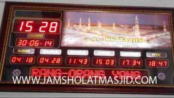 penjual jam jadwal sholat digital masjid running text di bekasi selatan