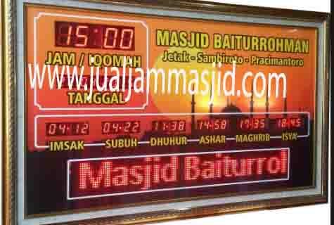 penjual jam jadwal sholat digital masjid running text di bekasi timur