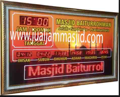 penjual jam jadwal sholat digital masjid running text di bekasi timur