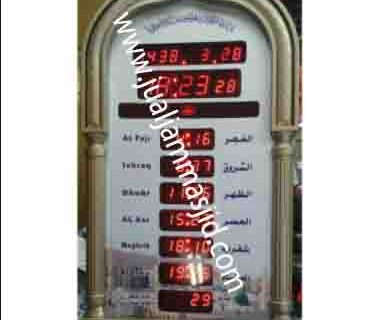 penjual jam jadwal sholat digital masjid running text di bandung pusat