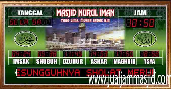 penjual jam jadwal sholat digital masjid running text di bantargebang bekasi