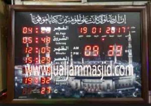 penjual jam jadwal sholat digital masjid running text di Jakamulya Bekasi