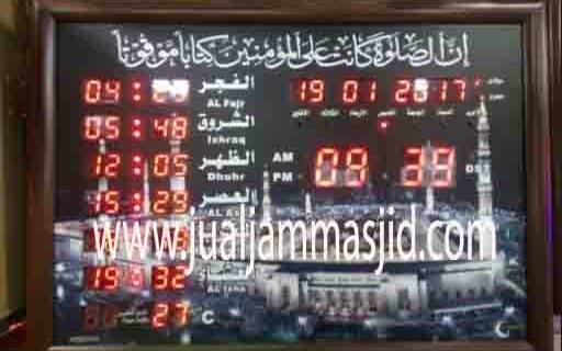 penjual jam jadwal sholat digital masjid running text di Jakamulya Bekasi