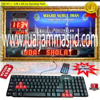 penjual jam jadwal sholat digital masjid running text di Jakasampurna Bekasi