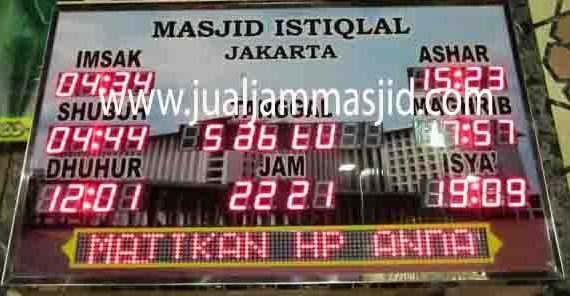 penjual jam jadwal sholat digital masjid running text di Jakasetia Bekasi