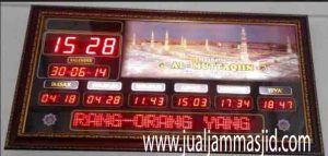 penjual jam jadwal sholat digital masjid running text di Jatiasih Bekasi