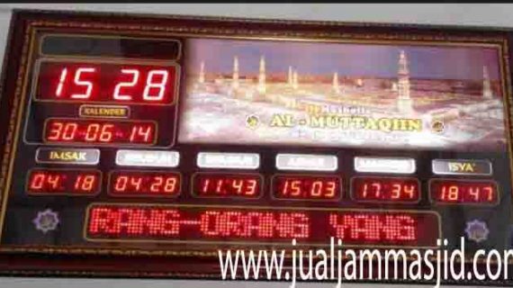 penjual jam jadwal sholat digital masjid running text di Jatiasih Bekasi