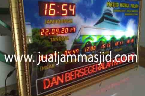 penjual jam jadwal sholat digital masjid running text di Margahayu bekasi