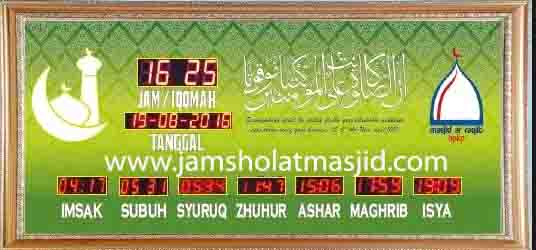 penjual jam jadwal sholat digital masjid running text di Jatimurni bekasi