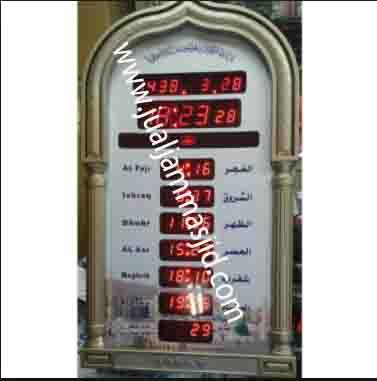 penjual jam jadwal sholat digital masjid running text di Jatiwaringin bekasi
