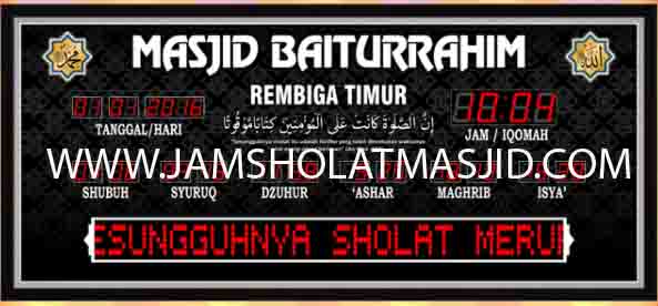 jual jam dinding digital untuk masjid di tangerang utara