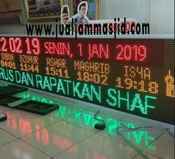 menjual jam jadwal sholat digital masjid di Bintara Jaya Bekasi