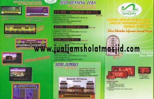 menjual jam jadwal sholat digital masjid running text di Harapan Baru Bekasi