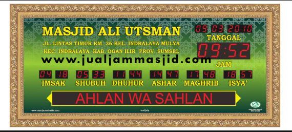 menjual jam jadwal sholat digital masjid running text di Bintara Jaya Bekasi