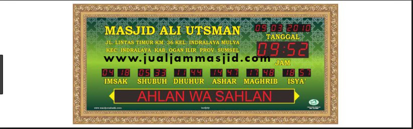 tempat jual jam digital masjid di cibitung