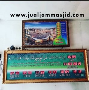menjual jam jadwal sholat digital masjid running text di depok selatan